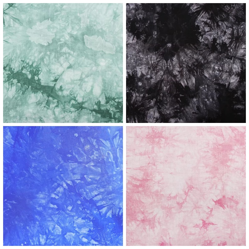 Sewing Tie Dye - Tessuto in cotone e lino sottile