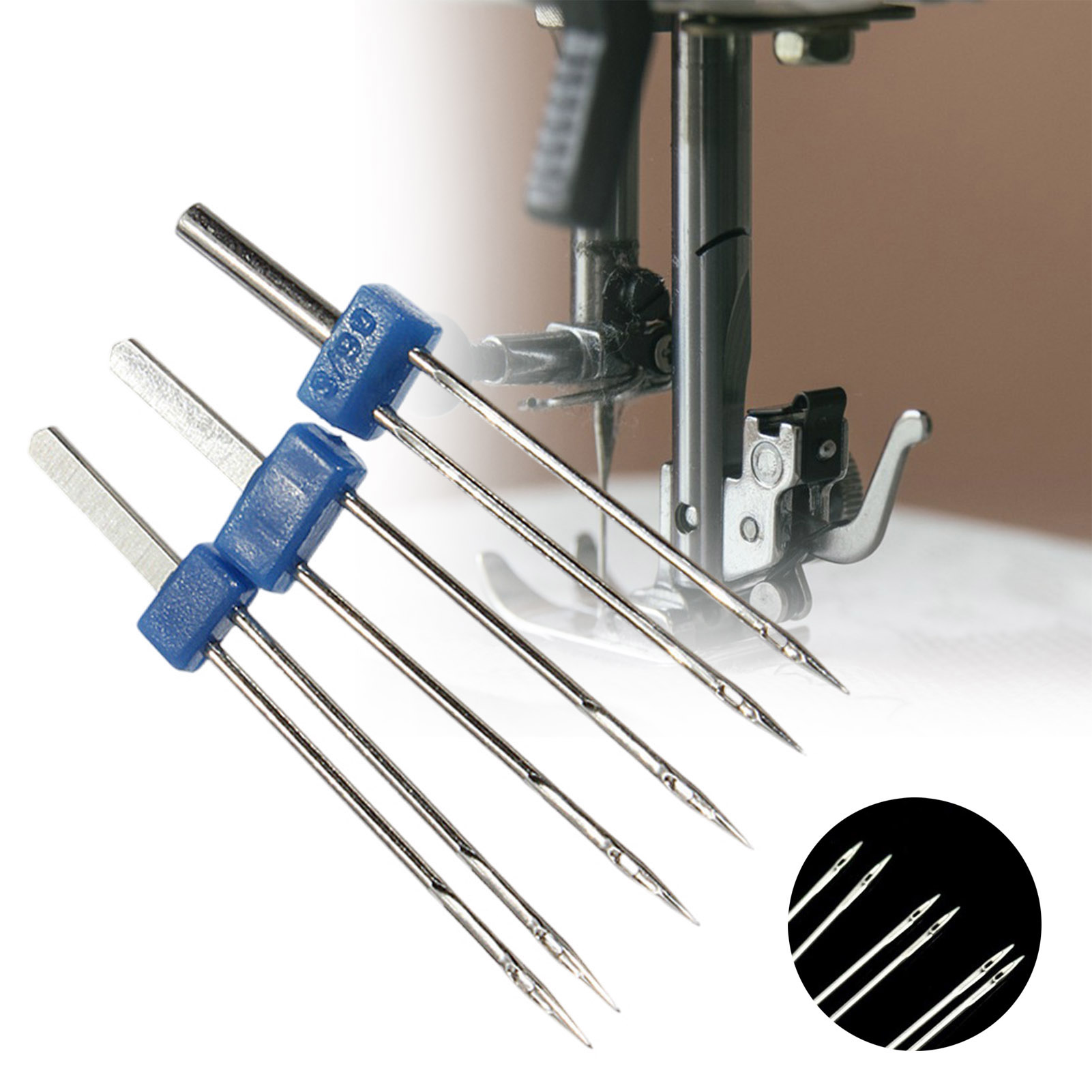 Twin Needle Stretch - Set di 3 Aghi Gemelli in