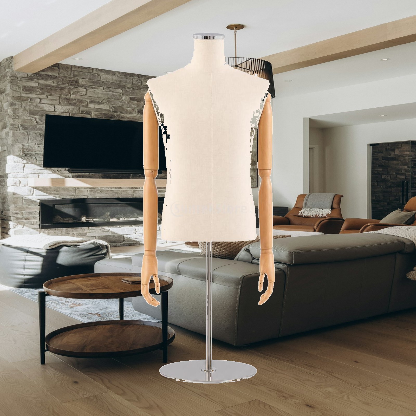 Dress Form Mannequin - Manichino Maschile a Mezzo Busto Rivestito
